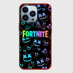 Чехол для iPhone 13 Pro FORTNITE MARSHMELLO, цвет: 3D-красный