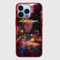 Чехол для iPhone 13 Pro CYBERPUNK 2077:КИБЕРПАНК S, цвет: 3D-красный