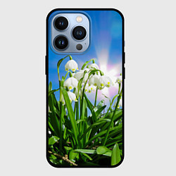 Чехол для iPhone 13 Pro Подснежники, цвет: 3D-черный
