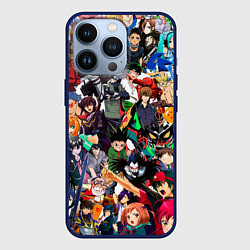 Чехол для iPhone 13 Pro Аниме персонажи, цвет: 3D-тёмно-синий