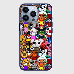 Чехол для iPhone 13 Pro ROBLOX PIGGY, цвет: 3D-тёмно-синий