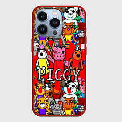 Чехол для iPhone 13 Pro ROBLOX PIGGY, цвет: 3D-красный