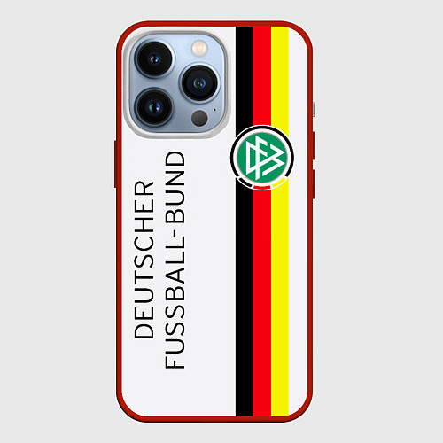 Чехол iPhone 13 Pro СБОРНАЯ ГЕРМАНИЯ / 3D-Красный – фото 1