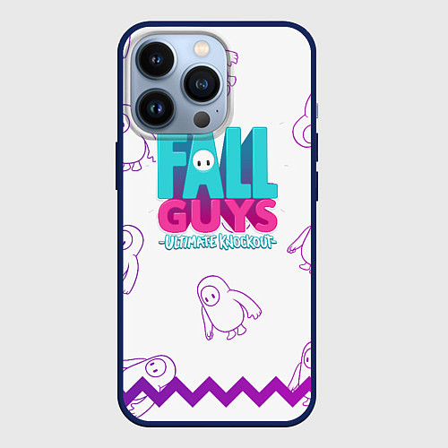 Чехол iPhone 13 Pro Fall Guys / 3D-Тёмно-синий – фото 1