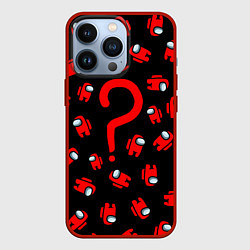 Чехол для iPhone 13 Pro Among us, Who?, цвет: 3D-красный