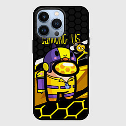 Чехол для iPhone 13 Pro Among us пчела, цвет: 3D-черный