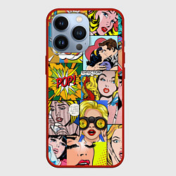 Чехол для iPhone 13 Pro Pop Art, цвет: 3D-красный