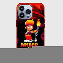 Чехол для iPhone 13 Pro BRAWL STARS AMBER, цвет: 3D-красный