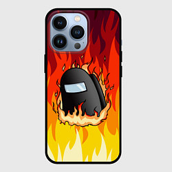 Чехол для iPhone 13 Pro Among Us Fire Z, цвет: 3D-черный