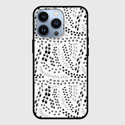 Чехол для iPhone 13 Pro Дорожки из следов, цвет: 3D-черный