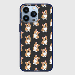 Чехол для iPhone 13 Pro Корги малыши, цвет: 3D-тёмно-синий