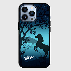 Чехол для iPhone 13 Pro Конь, цвет: 3D-черный
