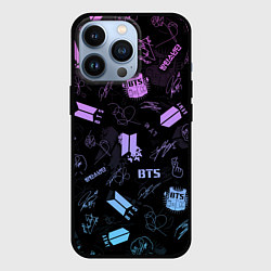 Чехол для iPhone 13 Pro BTS, цвет: 3D-черный