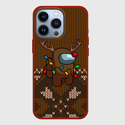 Чехол для iPhone 13 Pro Among Us Merry Christmas Z, цвет: 3D-красный