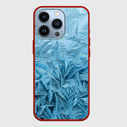 Чехол для iPhone 13 Pro Иней, цвет: 3D-красный