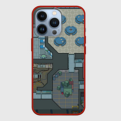 Чехол для iPhone 13 Pro AMONG US - КАРТА, цвет: 3D-красный