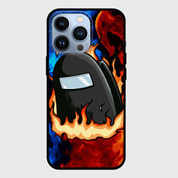 Чехол для iPhone 13 Pro AMONG US, цвет: 3D-черный