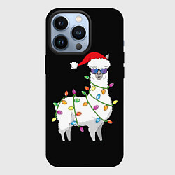 Чехол для iPhone 13 Pro Рождественская Лама, цвет: 3D-черный