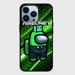 Чехол для iPhone 13 Pro Among Us х Minecraft Z, цвет: 3D-черный