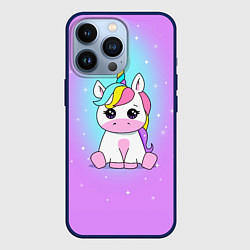 Чехол для iPhone 13 Pro Единорог, цвет: 3D-тёмно-синий