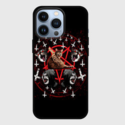 Чехол для iPhone 13 Pro Satanic Cat, цвет: 3D-черный