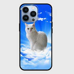 Чехол для iPhone 13 Pro Кот в облаках, цвет: 3D-черный