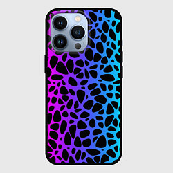 Чехол для iPhone 13 Pro Неоновый градиент, цвет: 3D-черный