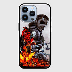 Чехол для iPhone 13 Pro Metal Gear, цвет: 3D-черный