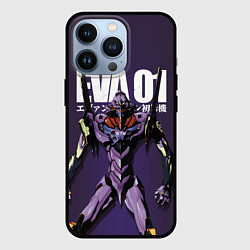 Чехол для iPhone 13 Pro EVA-01, цвет: 3D-черный