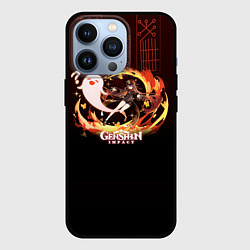 Чехол для iPhone 13 Pro Genshin Impact - Hu Tao, цвет: 3D-черный