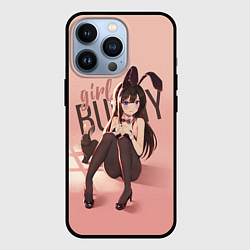 Чехол для iPhone 13 Pro Bunny Girl, цвет: 3D-черный