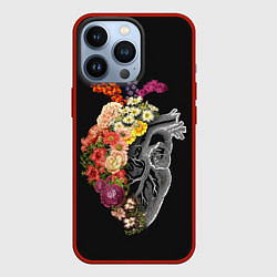 Чехол для iPhone 13 Pro Natural Heart Dual, цвет: 3D-красный