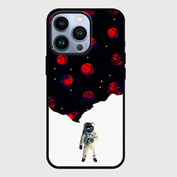 Чехол для iPhone 13 Pro Мысли космонавта про космос, цвет: 3D-черный