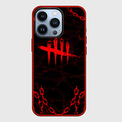 Чехол для iPhone 13 Pro DEAD BY DAYLIGHT ЦЕПИ, цвет: 3D-красный