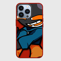 Чехол для iPhone 13 Pro Friday Night Funkin Bomb kid, цвет: 3D-красный