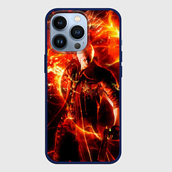 Чехол для iPhone 13 Pro Данте в огне, цвет: 3D-тёмно-синий