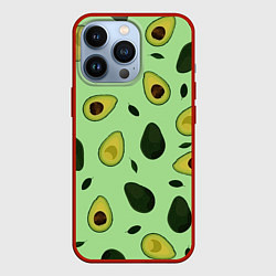 Чехол для iPhone 13 Pro Авокадо, цвет: 3D-красный