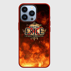 Чехол для iPhone 13 Pro Path of Exile Logo Путь изгнанника Лого Z, цвет: 3D-красный