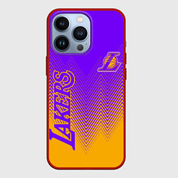 Чехол для iPhone 13 Pro LOS ANGELES LAKERS ЛЕЙКЕРС, цвет: 3D-красный