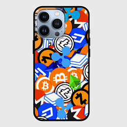 Чехол для iPhone 13 Pro КРИПТОВАЛЮТЫ CRYPTOCURRENCY, цвет: 3D-черный