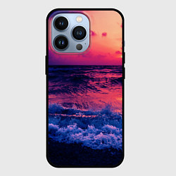Чехол для iPhone 13 Pro Закат на берегу, цвет: 3D-черный