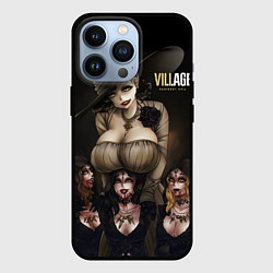 Чехол для iPhone 13 Pro Resident Evil Village Димитреску с дочками, цвет: 3D-черный