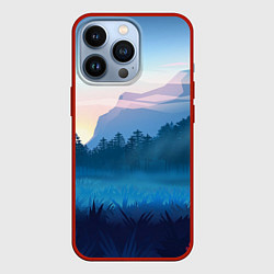 Чехол для iPhone 13 Pro Рассвет, цвет: 3D-красный