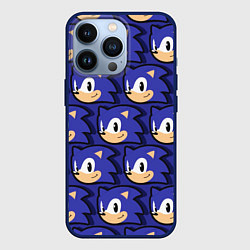 Чехол для iPhone 13 Pro Sonic pattern, цвет: 3D-тёмно-синий