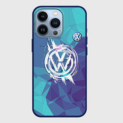 Чехол для iPhone 13 Pro VOLKSWAGEN, цвет: 3D-тёмно-синий