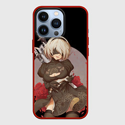 Чехол для iPhone 13 Pro Nier: Automata 2B, цвет: 3D-красный