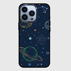 Чехол для iPhone 13 Pro Космическая одиссея, цвет: 3D-черный