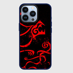 Чехол для iPhone 13 Pro ТАТУИРОВКА ДРАКЕНА, цвет: 3D-тёмно-синий