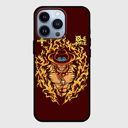 Чехол для iPhone 13 Pro One Piece Портгас Д Эйс в огне, цвет: 3D-черный