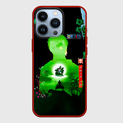 Чехол для iPhone 13 Pro Зоро One Piece Большой куш, цвет: 3D-красный